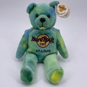 Hard Rock Cafe 2001 MONTY BEARA St Louis 4 of 5 Herrington Teddy Bear Club Green